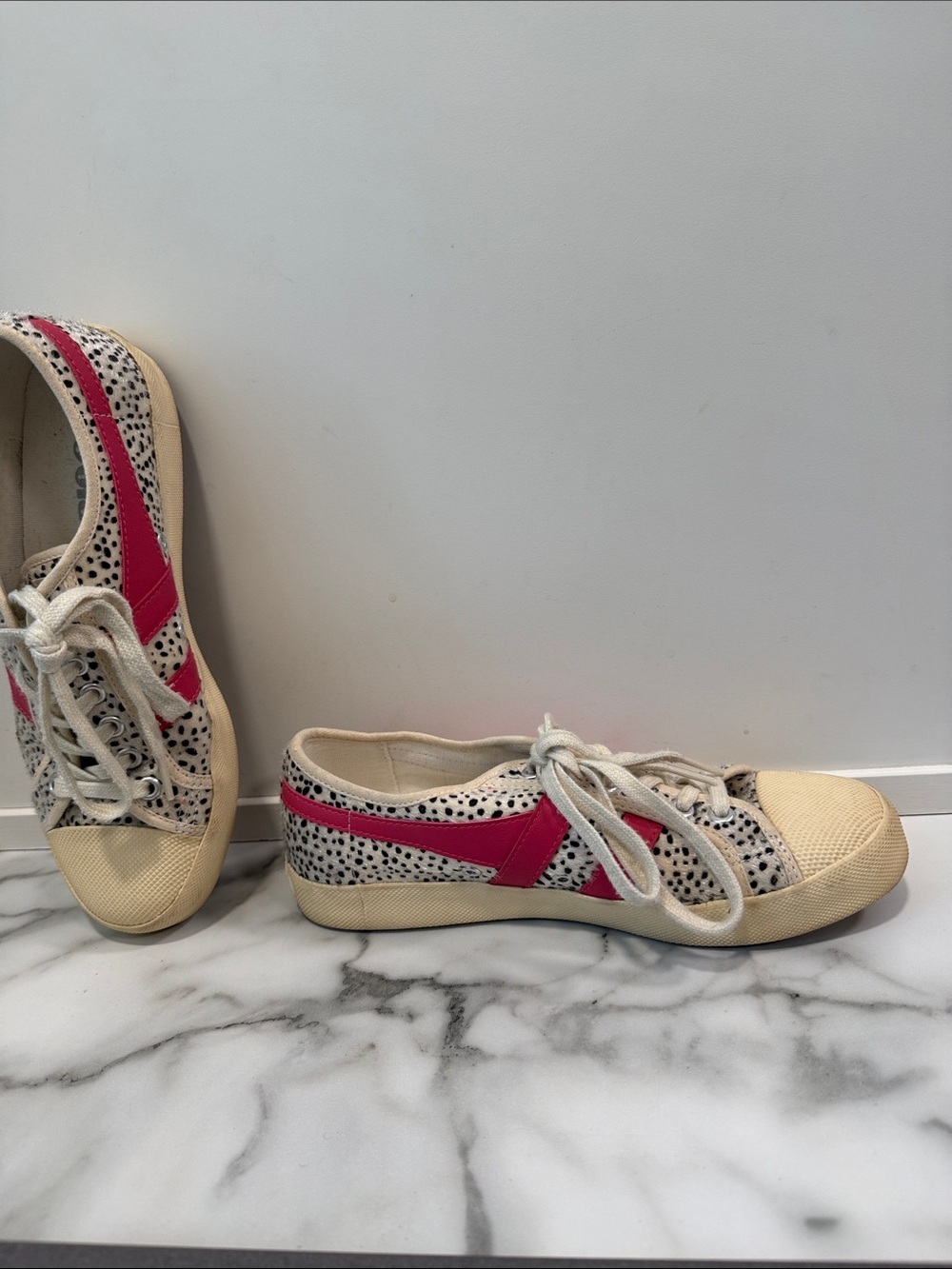 Gola Coaster Pink Cream cheetah trainers Women’s Size 7 - Picture 3 of 12